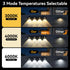 POOWUUDT 11.81inch 3-Mode (3000K/4000K/6000K),4 Improvement(4 Pack) Solar Fence Lights Outdoor Waterproof, LED