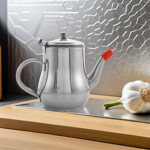 24oz/550ml PRETYZOOM Bacon Grease Container Stainless Steel Food Oil Container with Strainer Can Kitchen Filter Pot