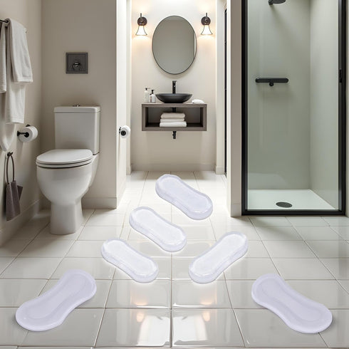 Galyacht 4 Set, Pcs Transparent Toilet Seat Bumper Silicone Strong Adhesive Toilet Seats Lid Bumpers, Toilet Seat