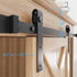 3FT ZEKOO Super Mini Sliding Barn Door Hardware Kit for Single Door Cabinet, Small Barn Door Hardware Track Kit for TV
