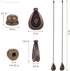8 Pack 12 inch 1/4-27 Framendino, Bronzed Ceiling Fan Pull Chain Extension Classic Drop Shaped Pendant Decorative Knob