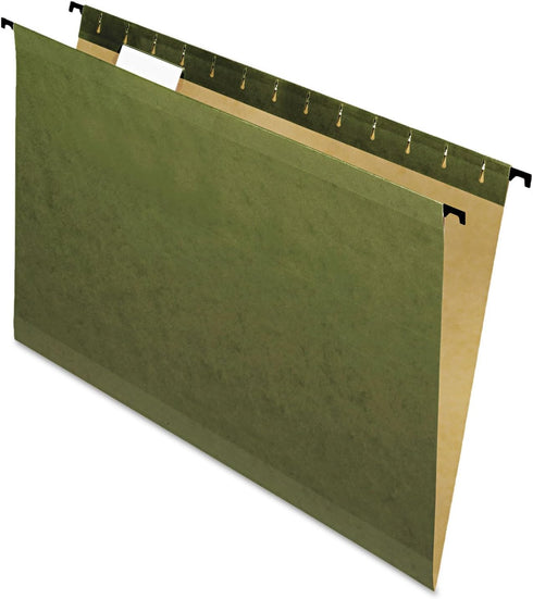 Pendaflex SureHook Reinforced Hanging File Folders, Legal Size, Standard Green, 20/BX (6153 1/5)
