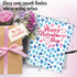 NobleWorks Jumbo Valentine's Day Love Greeting Card, 8.5 x 11 Inch with Envelope, Large Blue Hearts J3503VDG