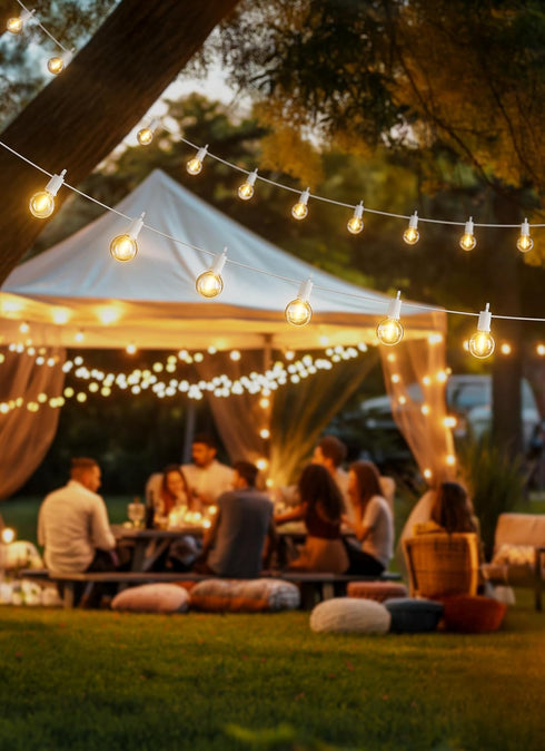 29 G40 Bulbs, Commercial Brightown Feet LED Outdoor String Lights with Shatterproof Edison Connectable and Weatherproof