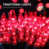 100LIGHTS 5.98m Set RED Extra-Bright with End Connectors Christmas Decorative Lights UL Certified Mini String Light