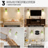 merloly 10000mAh Large Battery Operated Wall Sconce with Green Tulip Glass Lampshade Wireless Sconces Rechargeable