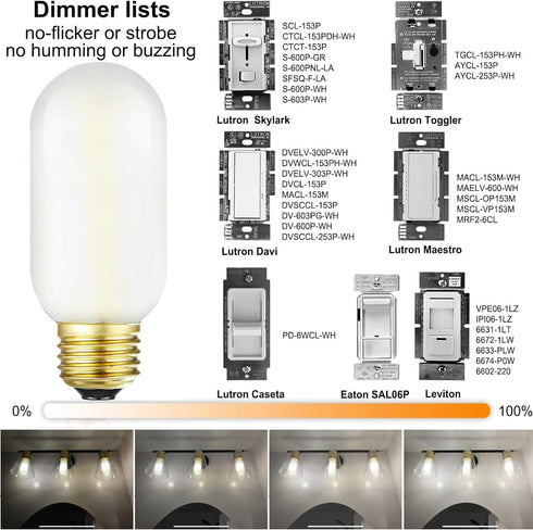 Leools E26 LED Bulb, 6W Equivalent 60 Watt Dimmable Daylight 4000K, Frosted Glass, Pack of 6