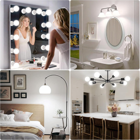 G25 Bulbs 60 5W 5000K Bulbs, E26 Bulbs Non-Dimmable Bulb, 600LM, 8-Pack Brightever Globe Light Watt, Daylight White LED