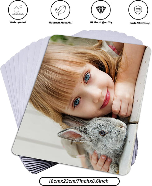 MS WGO 10pcs 22X18X0.3CM Mouse Pad Sublimation Blanks Mousepad for Sublimation Transfer Heat Press Printing Crafts