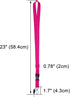 Wisdompro Office Lanyard, 5pcs 23 inch Polyester Neck Strap with Oval Clasp for ID Badges, Keys, Phones - Hot Pink