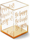 Paper Junkie Gold and Clear Acrylic Pen Holder with Inspirational Quotes, 2.95 x 4.45 In