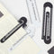 Wakaka 2 Pcs Multifunctional Metal Bookmark and Ruler, Classic Black and White, Easy Reading and Working