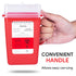 Alcedo Sharps Container, 1 Quart (1-Pack) Biohazard Needle and Syringe Disposal, Portable for Travel Use