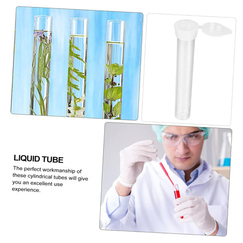 100pcs Test Tube Bottles, Clear Laboratory Test Tubes with Lids for Flower Arrangement, Floral Water Vials