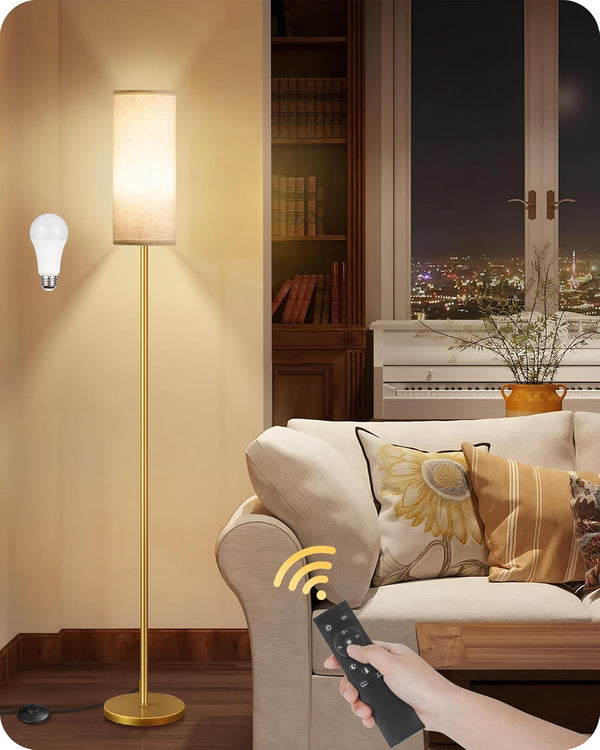 Dimmable Floor Lamps for Living Room with Remote and Foot Switch, 64.4