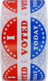 Hybsk I Voted Today with Red, White, and Blue Circle Stickers 1.5 Inch Round, 500 Labels Per Roll