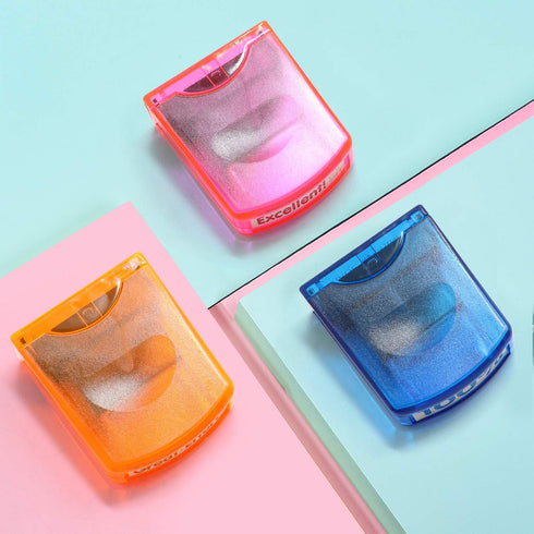 Reliancer Colorful Self-Inking Motivation School Grading Teacher Stamp Set with Tray (8-Piece)