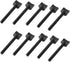 uxcell 1/4" x 2 Inches Thumb Screw Bolt Hand Driven Spade Plastic Screws, 10 Pcs British Standard
