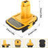 DM18D Battery Adapter Converter with USB Port for Dewalt 18V Tools, Converts 20V Li-ion or Milwaukee M18