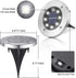 8 Pack 8 LYHOPE Solar Ground Lights Outdoor, LED Solar Disk Lights Waterproof Garden In-ground Pathway Light Landscape