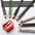 Pasler Pencils Sharpener & Point Protectors Set for Charcoal, Pastel, Graphite, Eyebrow Pencil and All Soft Core Artist