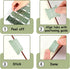 JarThenaAMCS 75Pcs Laminated Bible Tabs Greenery Index Tabs Green Leaves Large Print Neutral Blank Tab for Bible