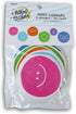 Smiley Face Mini Print Paper Cutout Student Badge - Bulletin Board Decor Shapes, 36 Pieces