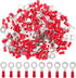 Hilitchi 100Pcs 22-16 Gauge Insulated Ring Terminals, Electrical Wire Crimp Connectors (M6, Red)