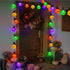 Upgraded Solar Halloween Lights Outdoor, 16ft 30LED Pumpkin String Lights with 8 Modes for Waterproof Garden Patio