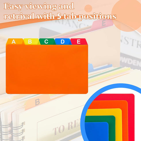 Lewtemi 50 Pieces Index Card Dividers Set with Tabs and Self-Adhesive Number Stickers for Recipe Business