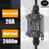 VONVOFF Switch,AC110/230/240/250v 4.9ft Plug,20A Switch,328ft Remote Control Waterproof Wireless Light Switch
