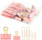Cute Paper Clips Binder Clips Combo Set, 165 Pcs, Assorted Sizes for Office Supplies