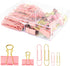 Cute Paper Clips Binder Clips Combo Set, 165 Pcs, Assorted Sizes for Office Supplies