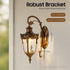 XEJMEOO 16.93" Hammered Outdoor Wall Light Fixtures Bronze, H Lantern Wall Sconce with Glass Shade Vintage Exterior