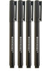 DIVERSEBEE Fine Tip Permanent Pens, 4 Pack Quick Dry Markers, Transparent Sticky Notes Writing Pens for Office Supplies