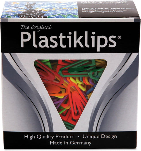 Baumgartens LP0300 Plastiklips Paper Clips, Medium, Assorted Colors, 500/Box by Baumgartens