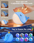 30-Min Fuloon Narwhal Night Light with Whale Shape, Squishy Silicone Kids Lamp, Safe & Soothing Touch Control for Kids