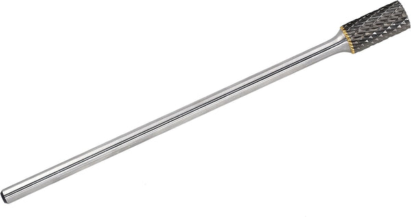 6” (152.4mm) Extended Extra Long Double Cut Carbide Burr File, 1/2” Cutter Dia x 1” Cutter Length, Pack of 1
