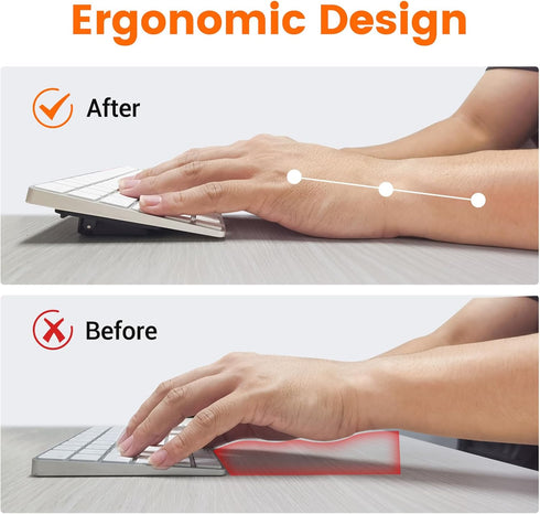 HONKID Computer Keyboard Stand for Desktop,Adjustable Keyboard Riser for Apple Magic Keyboard and Flat-Back Keyboards