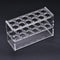 Acrylic Test Tube Holder Rack for 25ml Centrifuge Tubes, Clear with 12 Sockets