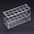 Acrylic Test Tube Holder Rack for 25ml Centrifuge Tubes, Clear with 12 Sockets
