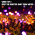 Orange and Purple Halloween Lights, 82ft 200 LED String Lights with 8 Modes, Waterproof Plug in for Halloween Party