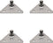 TCH Hardware - 4 Pack 10mm Steel Ball Stud Flat Mounting Bracket, Heavy Duty Zinc Plate Hardware