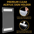 Yugada 40 Pack 5 7 Inch Acrylic Sign Holder x Vertical Wall Mounted Clear Frames with Double Sided Adhesive Tape No