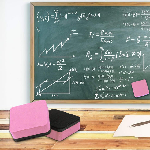 Dry Erase Erasers, 48 Pack Magnetic Whiteboard Erasers for Classroom, Office, Home (48pcs Pink)