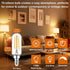 3.39 Inch E12 T6 Bulb Dimmable, 4 Pack T6 Bulb 4W 40W 2700K, T6 Bulb Vinaco LED Candelabra LED Equal. Warm White Clear