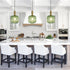 8 Inch Green Glass Pendant Lights Small Modern Chandelier Pendant Lighting Mid Century Hanging Lights Adjustable