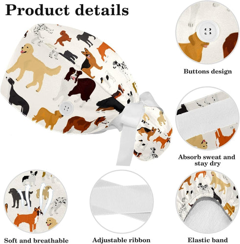 IROLSKDNFH Working Caps with Button Long Hair Cute Cartoon Bear Flying in Rocket Ponytail Holder Tie Back Hat for Women