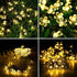 50 ITICdecor Solar Flower String Lights Outdoor Waterproof LED Fairy Light Christmas Decorations for Garden Fence Patio