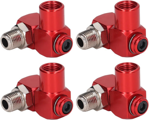 4PCS NPT 360 Degree Swivel Air Hose Connector, 1/4in Industrial Air Fittings Pneumatic Tool Adapter